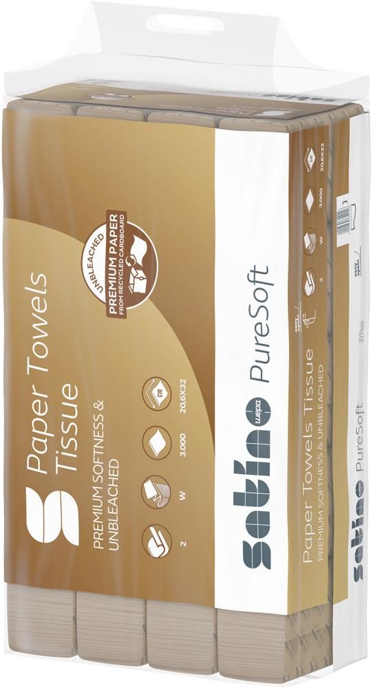 Satino PureSoft Handtuchpapier V-Falz 2-lagig