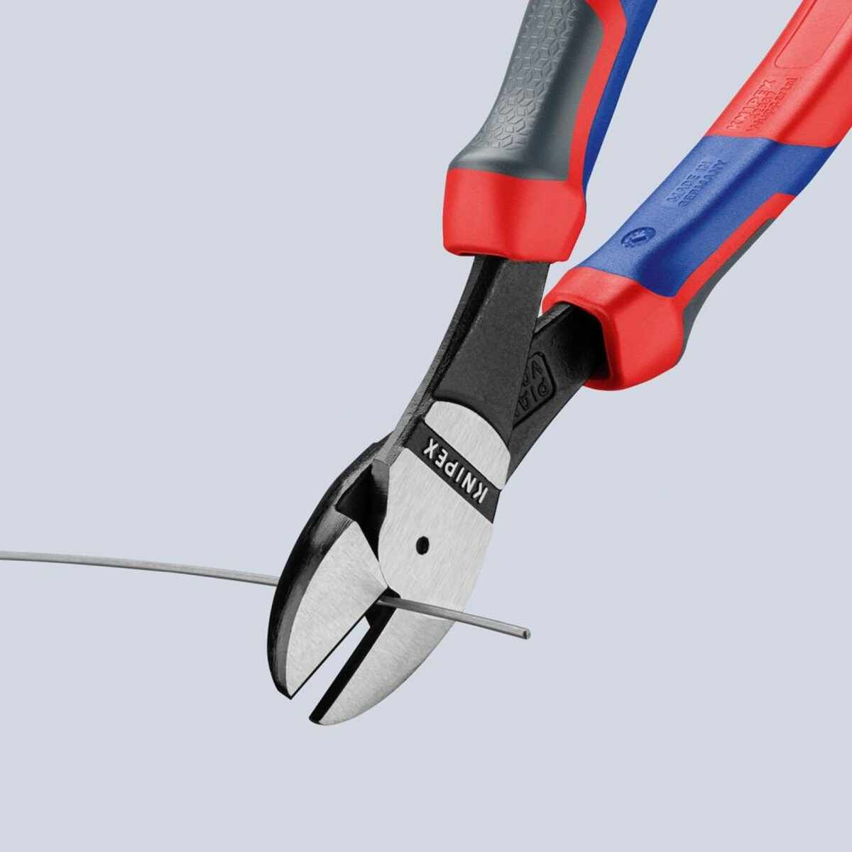 Kraft-Seitenschneider poliert mit Mehrkomponenten-Griffen 250mm KNIPEX