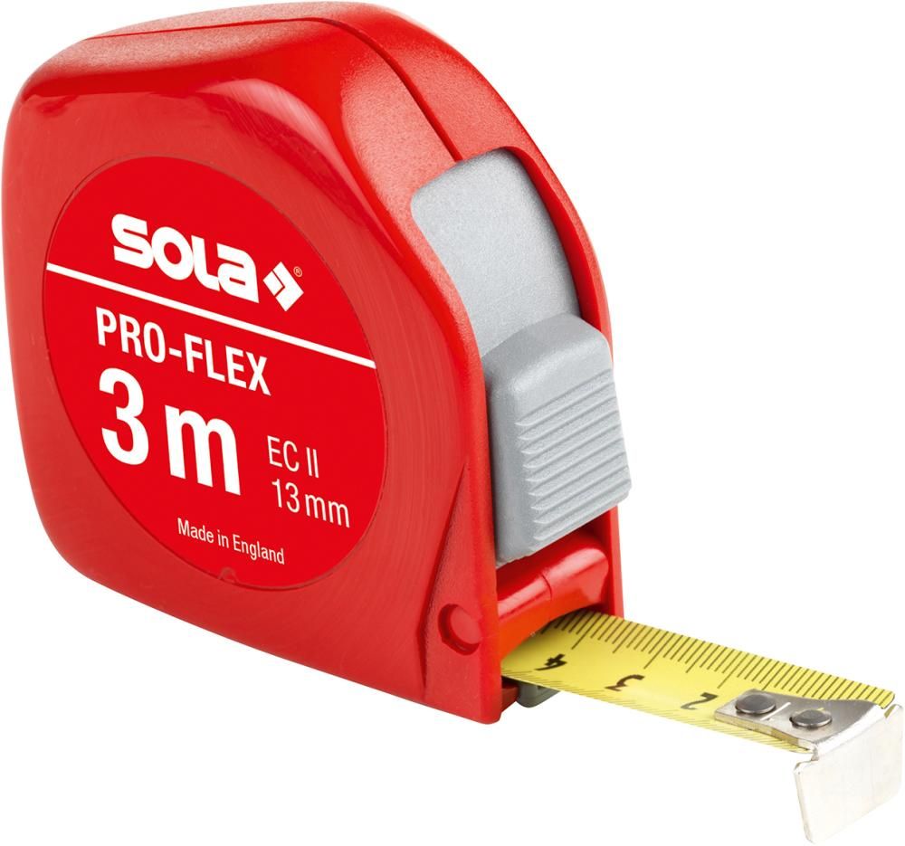 Taschenbandmaß Pro-Flex 3mx13mm gelb Sola