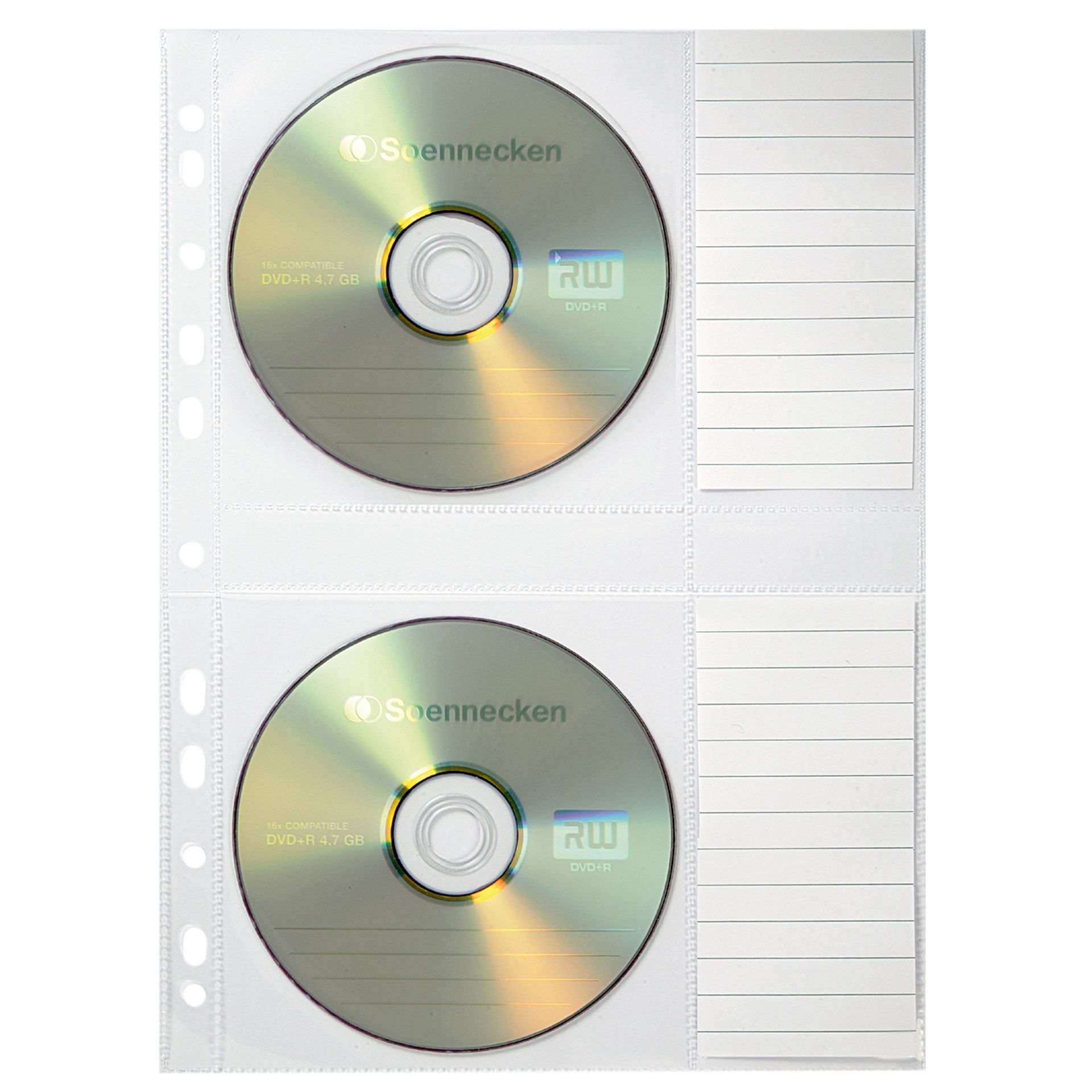 CD/DVD Hülle für 2CDs transparent 5 St./Pack.