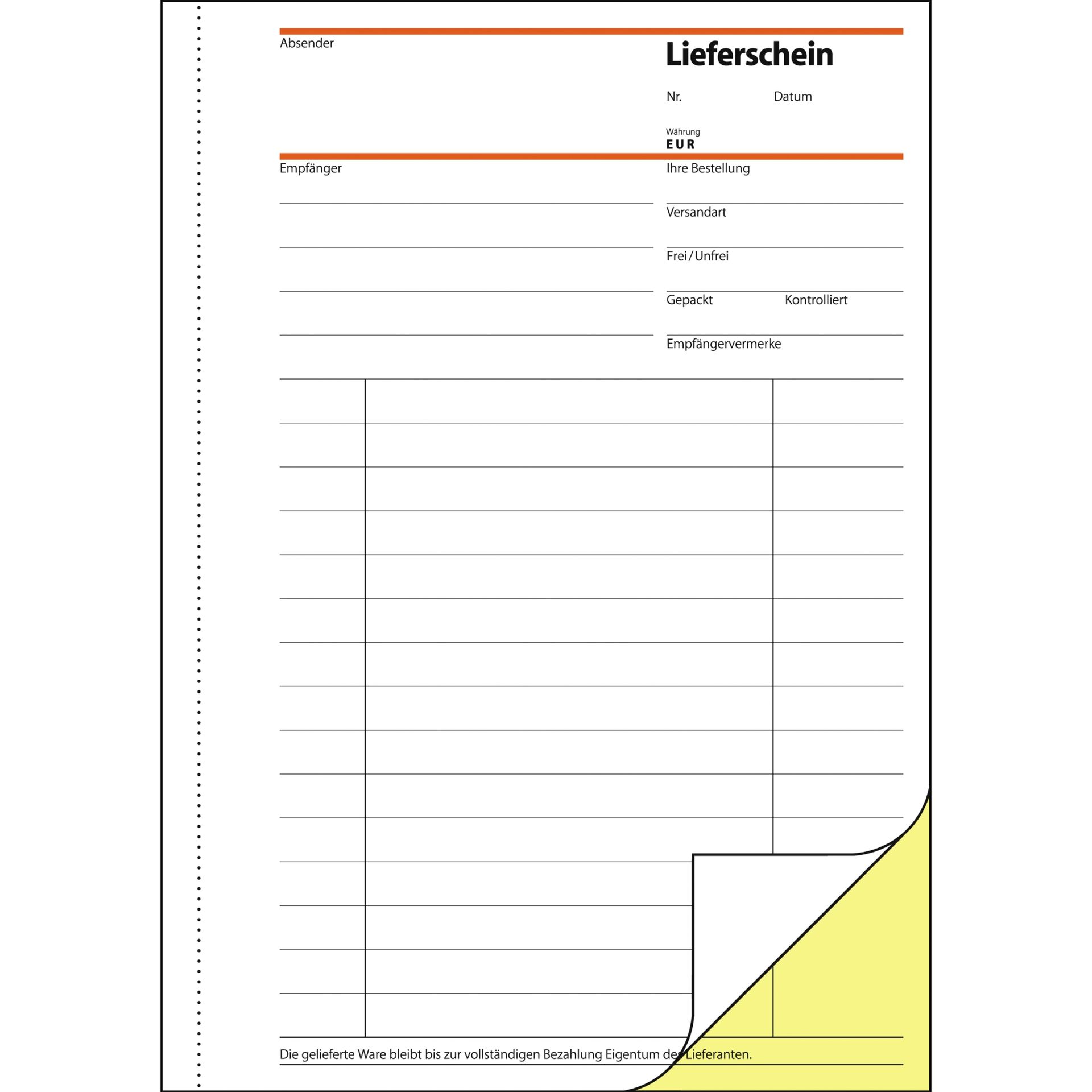 Lieferschein A5 sd 2x40Bl