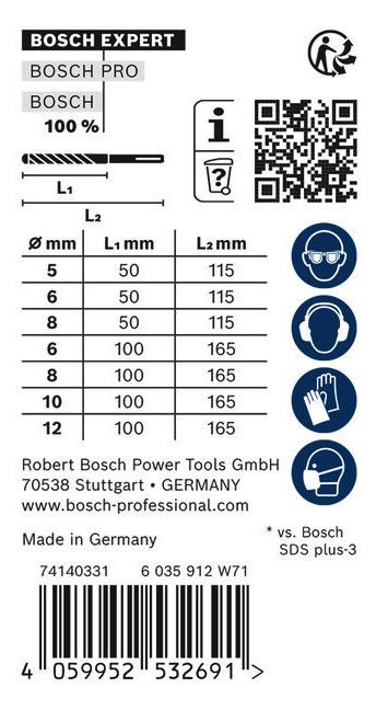 BOSCH Hammerbohrersatz: SDS-plus-7X