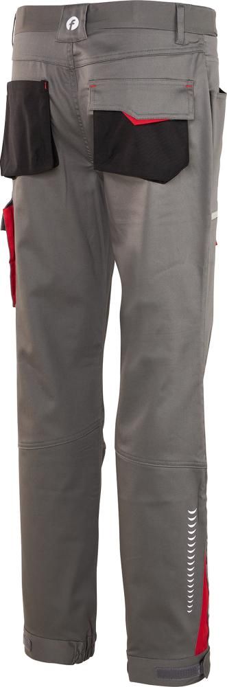 Herren-Cargohose Flex grau/schwarz/rot Gr. 25 FORTIS