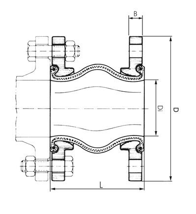 Kompensator, DN20-PN16 (DIN), EPDM