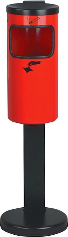 Abfall-Ascher Rondo rot mit Standfuß
