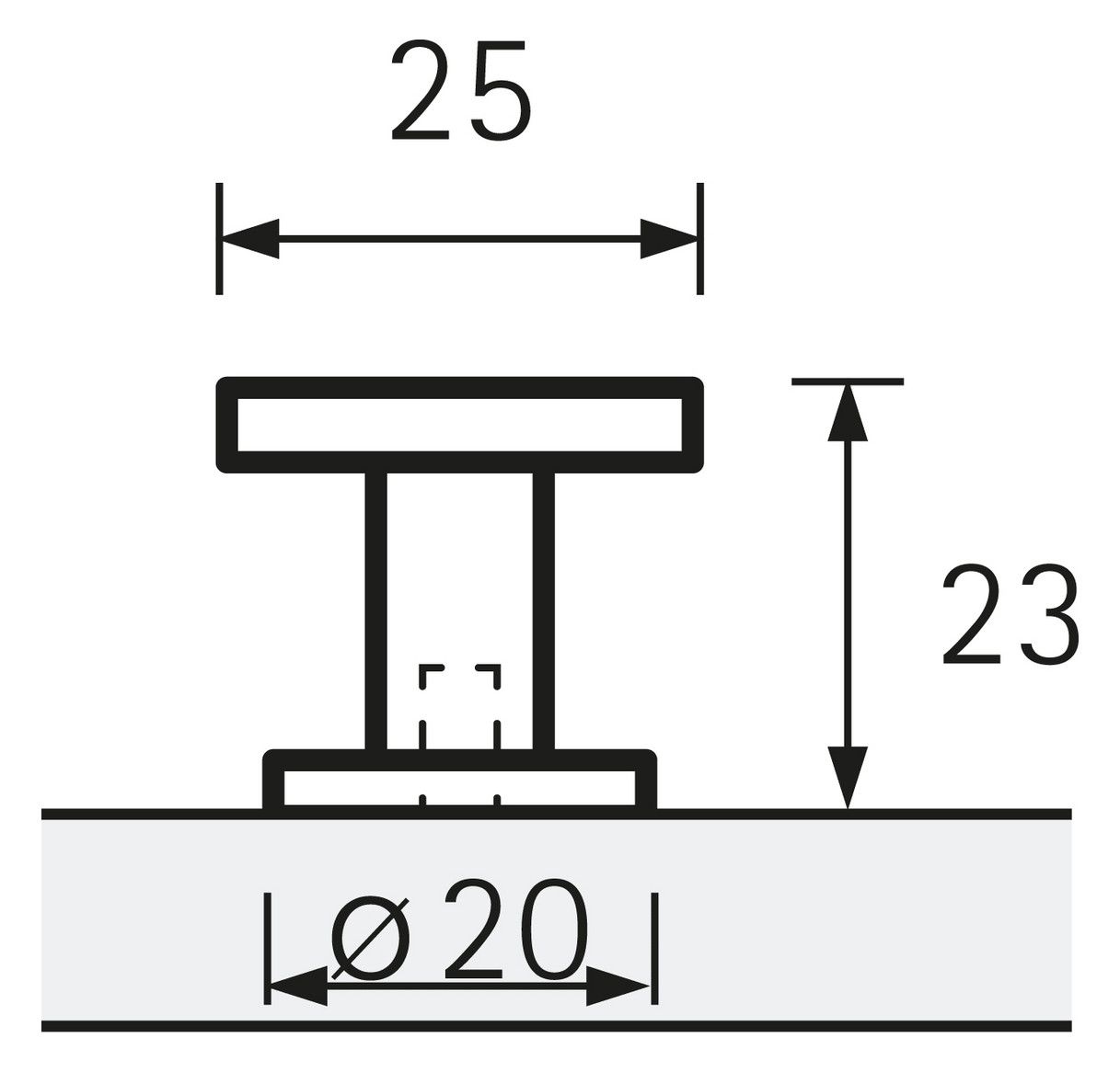 HETTICH Knopf Fogo 25 x 23 mm