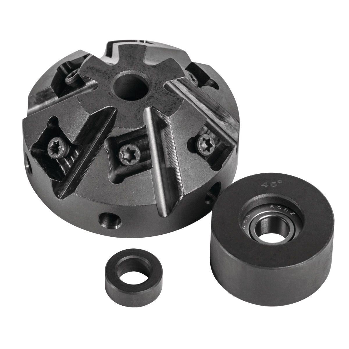 Fräskopf und Führungsrolle Metallkraft 45°