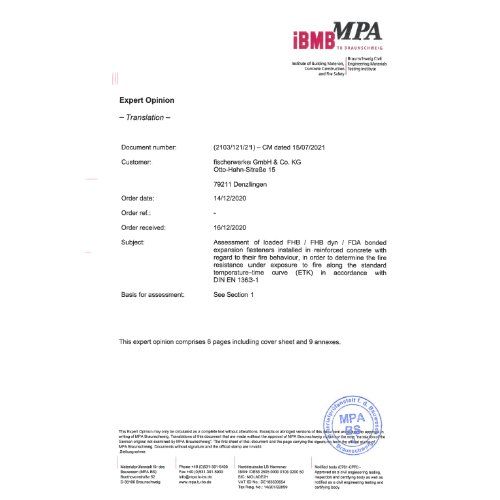 Highbond-Anker FHB II-A L M20x210/150