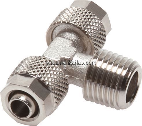 T-Verschraubung M 5-5x3mm, Messing vernickelt