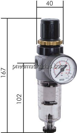 Mini-Filterregler G 1/8", 0,5 - 10 bar