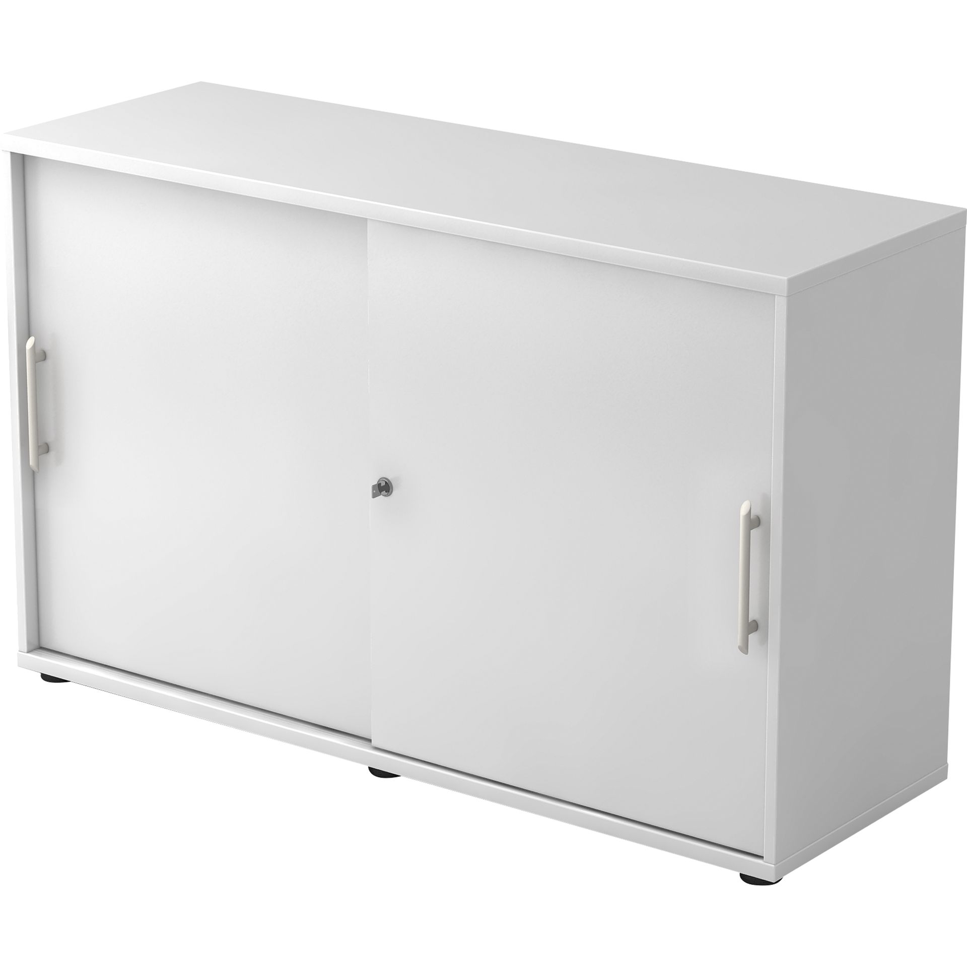 Schiebetürenschrank 1200x400x748 Weiss/Weiss
