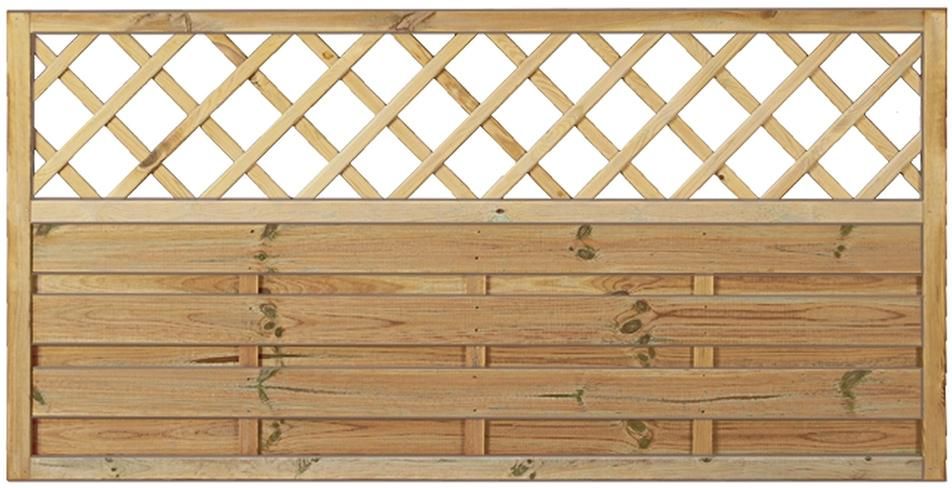 Maxi-Massiv Ranki Rahmen 45/45 mm Lamellen geriffelt & geschraubt 180x90cm kdi grün