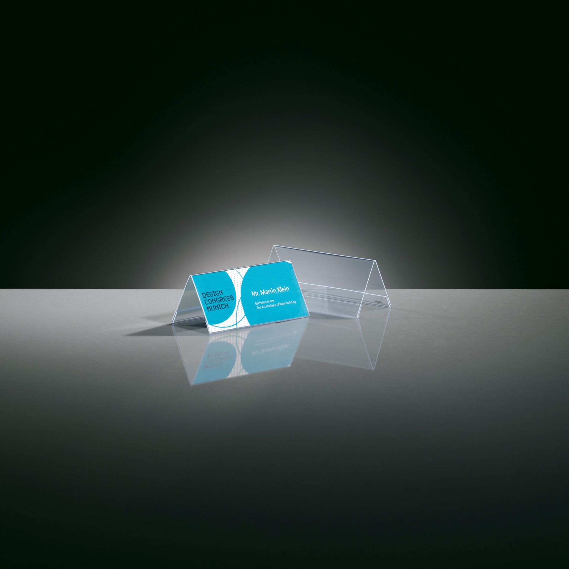 Tischaufsteller Dachform 95x42mm gk 10 St./Pack.