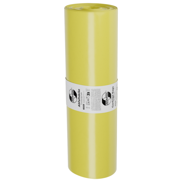 Abfallsäcke aus HDPE 120l, gelb, 700x1100x0,018mm - 50St./Rolle, 500 St./Karton