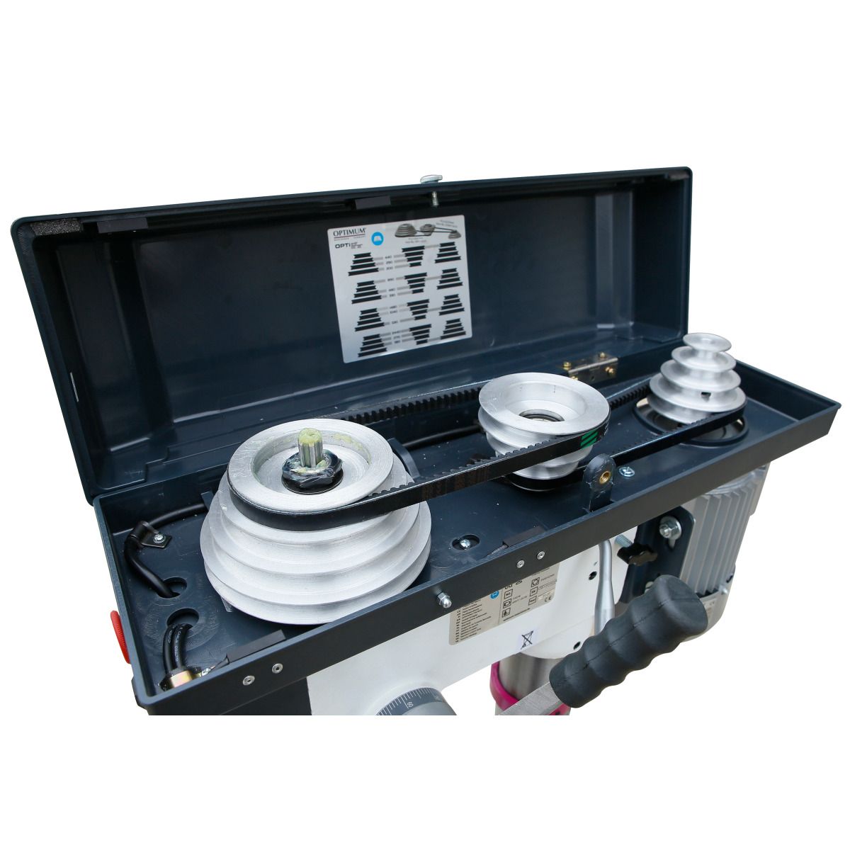 Säulenbohrmaschine Optimum OPTIdrill DQ 25T Aktions-Set