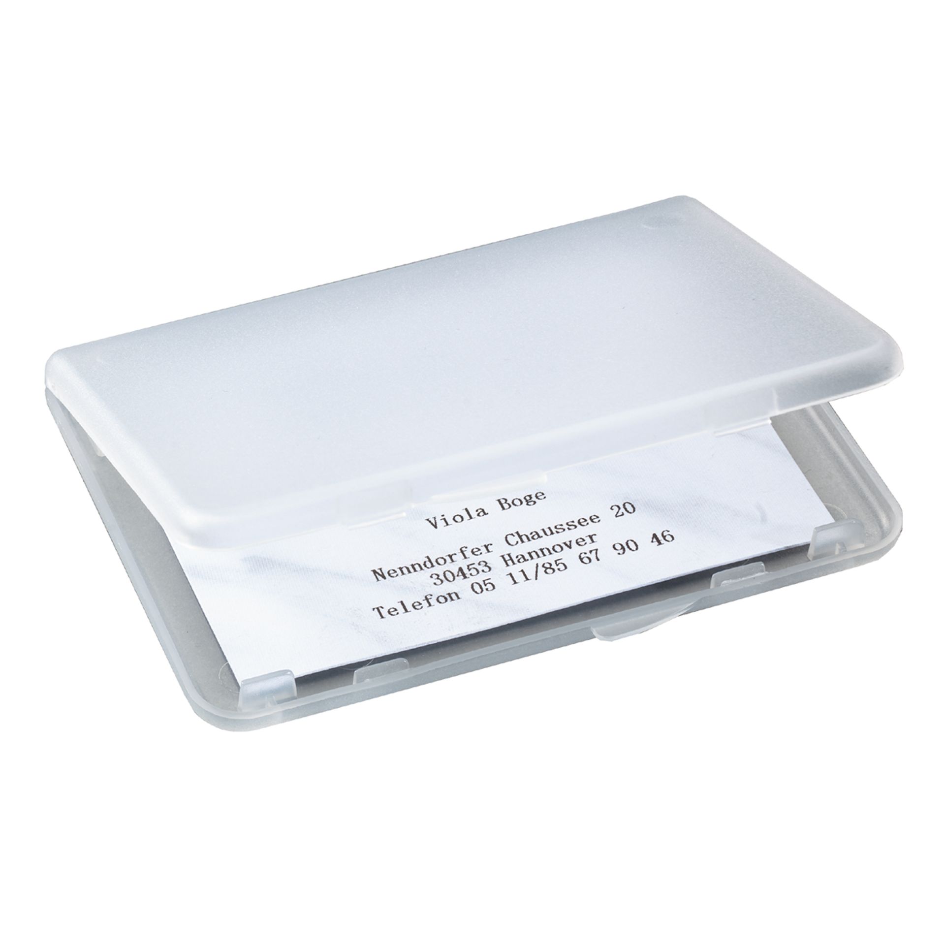 Visitenkartenetui 89x57mm Kunststoff transparent