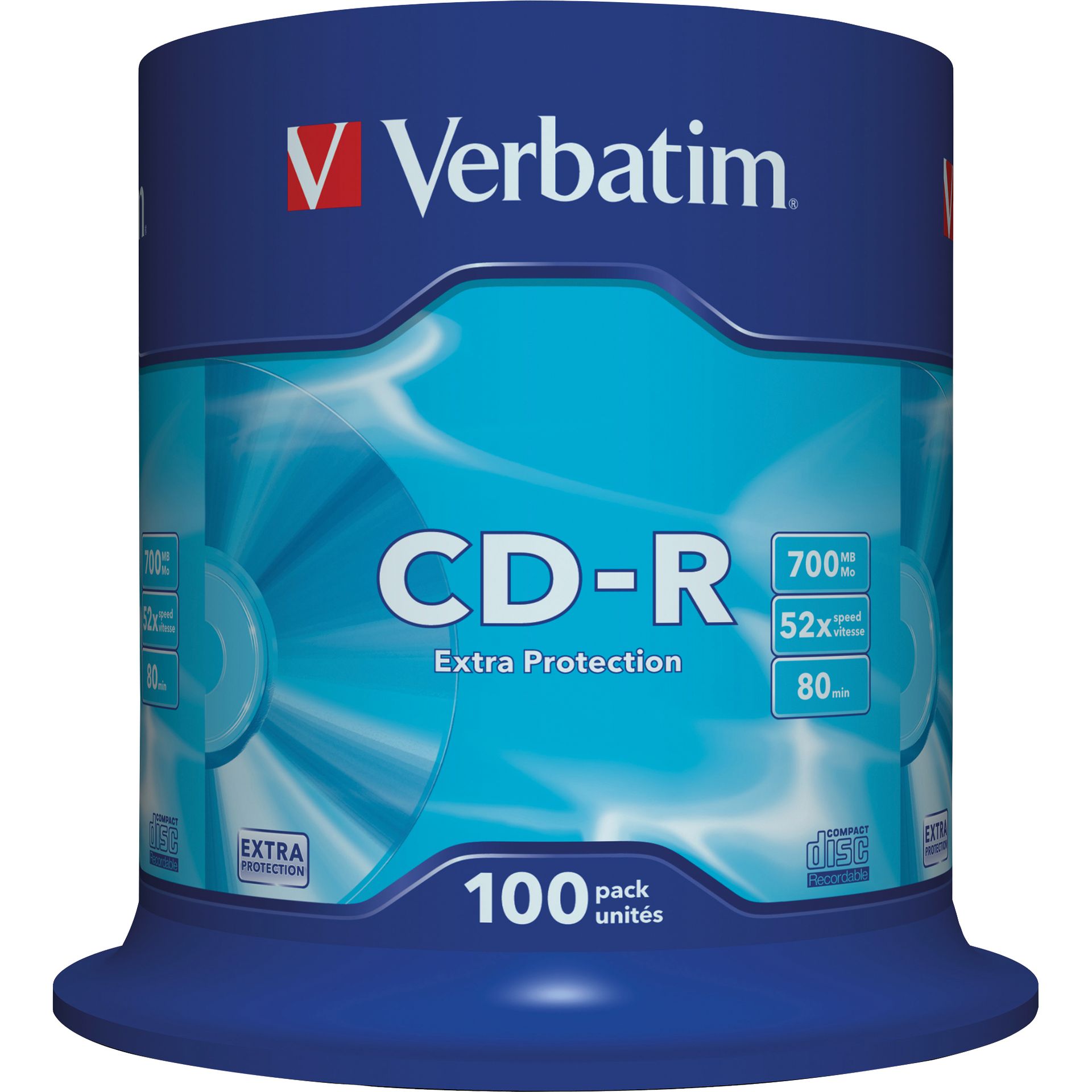 CD-R 52x 700MB 80Min. Spindel 100 St./Pack.