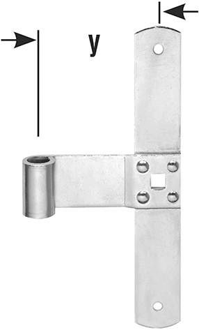 Fensterl.-Mittelband D13 x200mm hell verz.