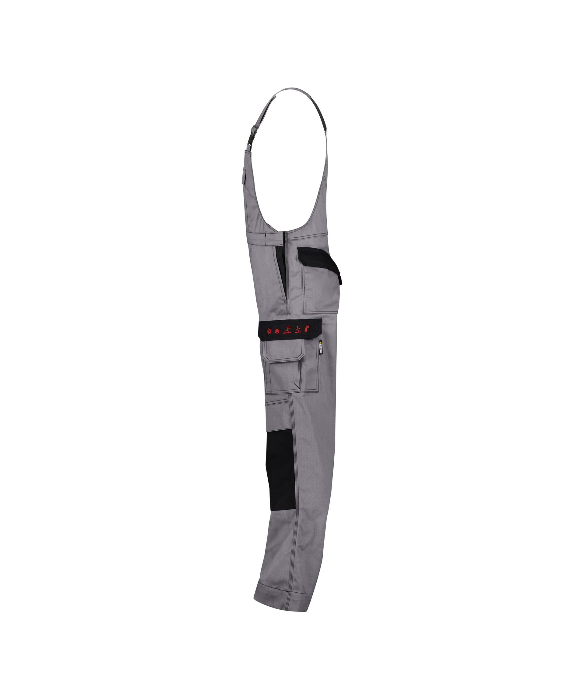DASSY® Wilson - Multinorm Latzhose mit Kniepolstertaschen - graphitgrau/schwarz, Gr. 42