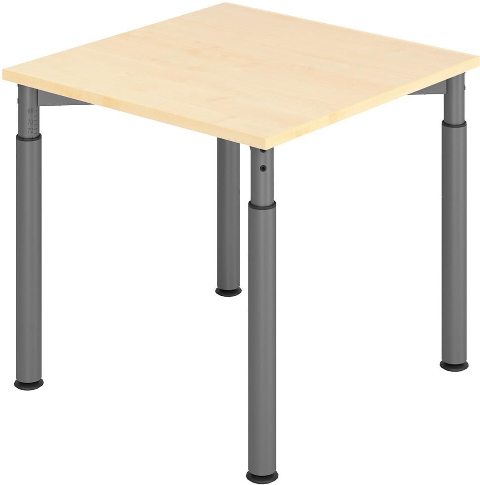 Schreibtisch 4-Fuß 800x800 mm Ahorn