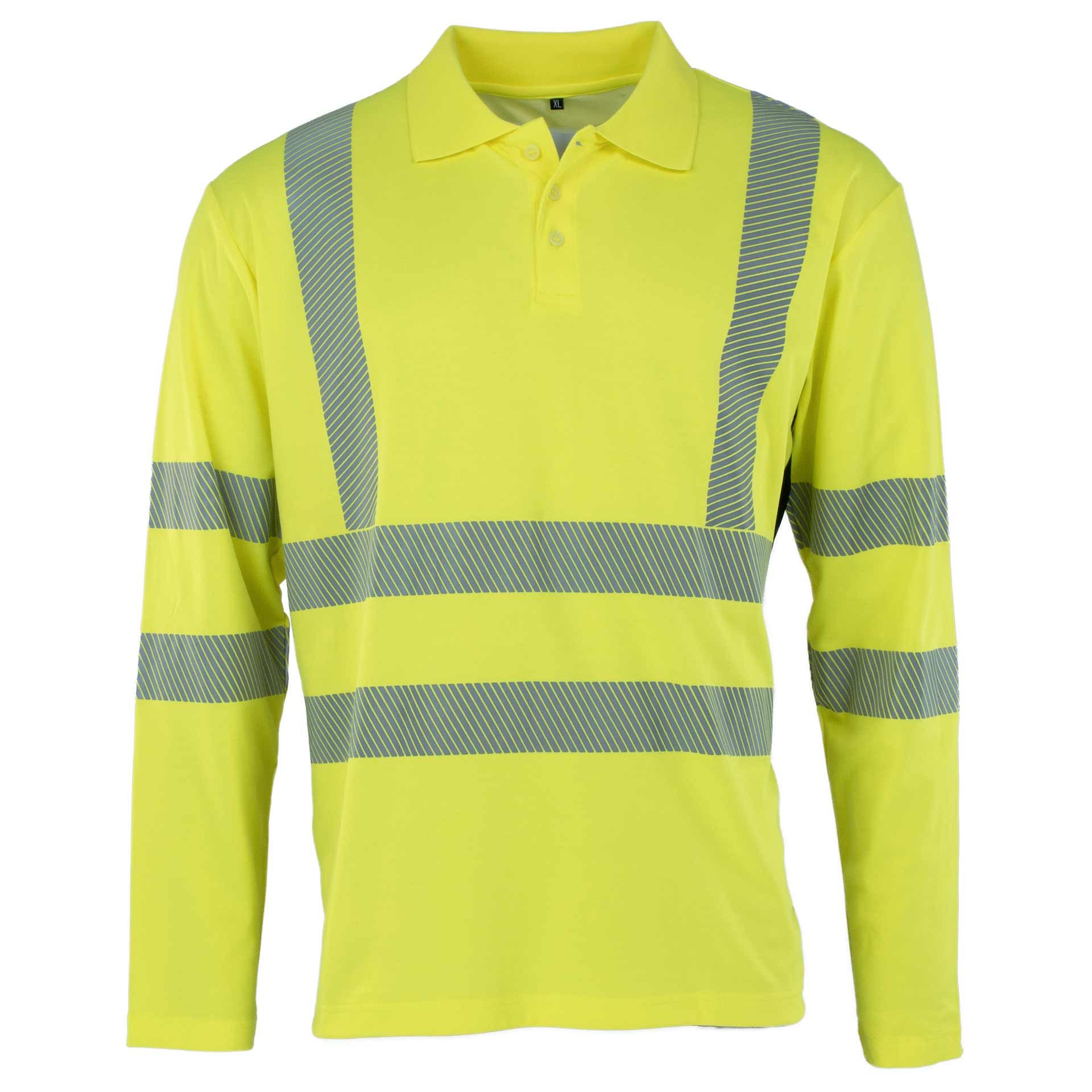 PREVENT® Premium Warnschutz Langarm-Poloshirt PTW-POLO-L, leuchtorange, Gr. S