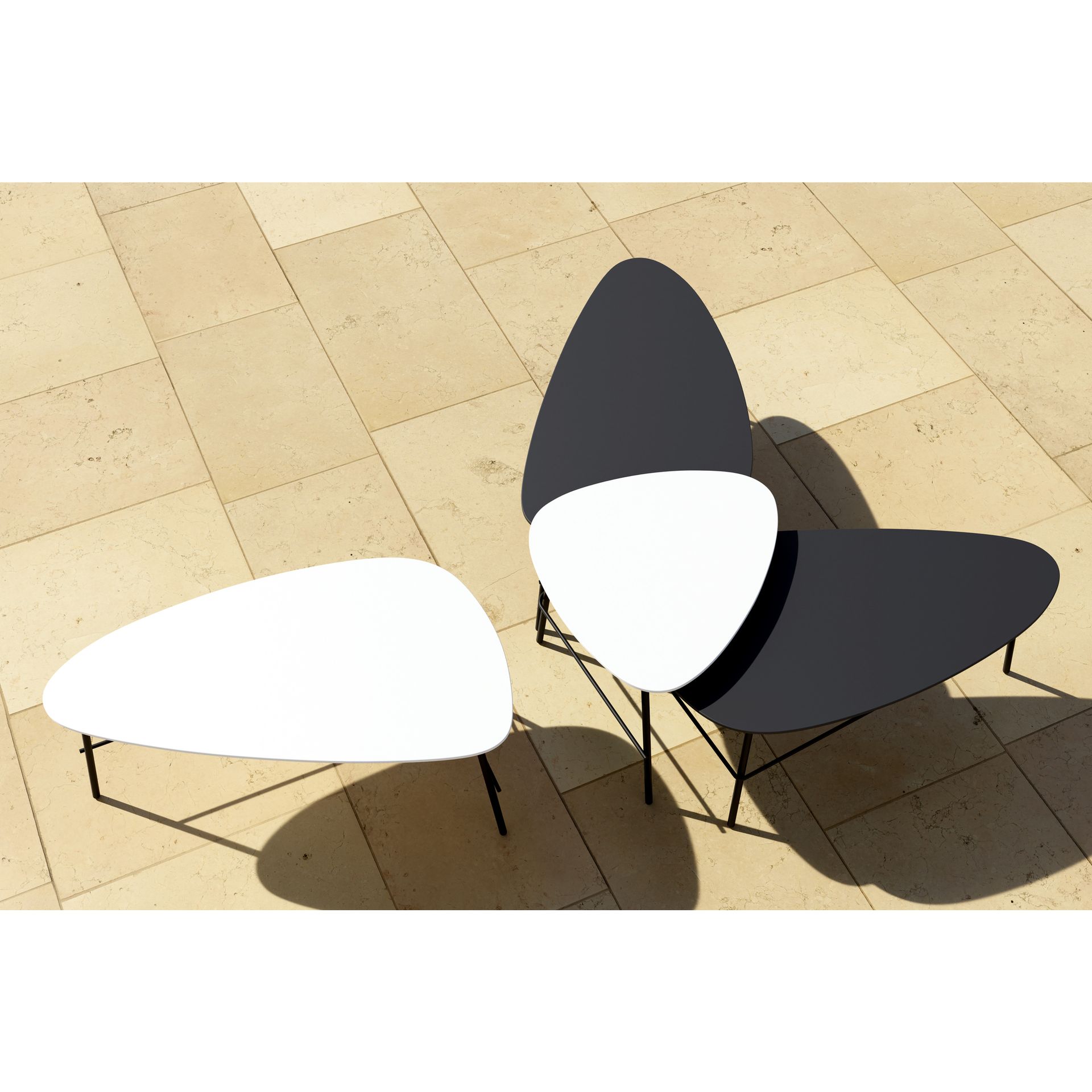 Beistelltisch Lazy 50x60cm sw/ws