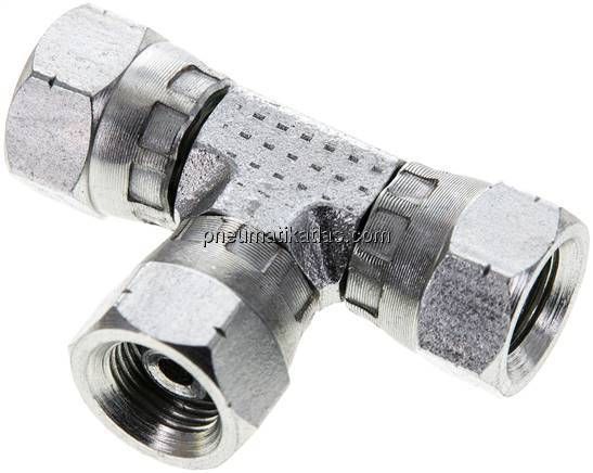 T-Verschraubung,60°Konus G 1/8" (IG), Stahl verzinkt
