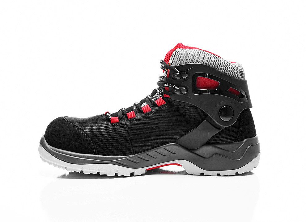 Sicherheitsschnürstiefel ARTURO black-red Mid ESD S3S, Gr. 38