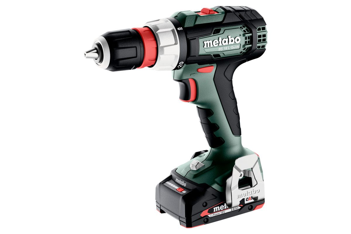Akku Bohrschrauber BS 18 L Quick Metabo 2x18,0 V 2,0 Ah Ladegerät SC 30 metaBOX