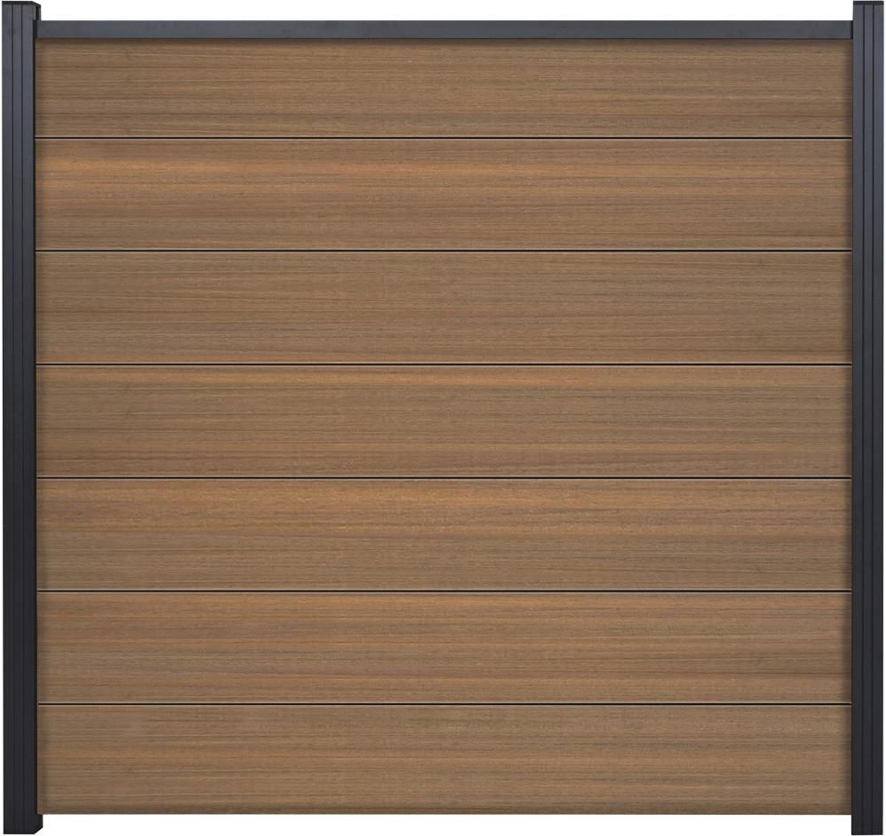 TJÖRN-Serie Zaunset 7 Lamellen 1795 x 245 mm coextrudiert MAHAGONI