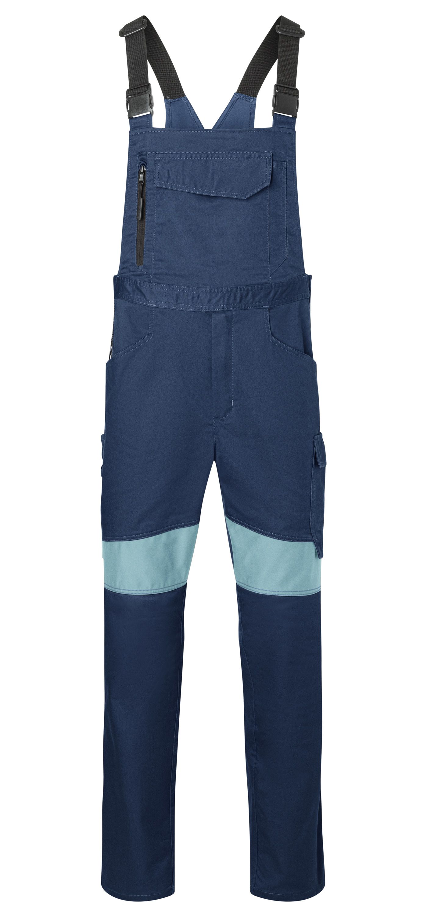 KÜBLER REFORCE Latzhose dunkelblau/eisblau Gr. 40N