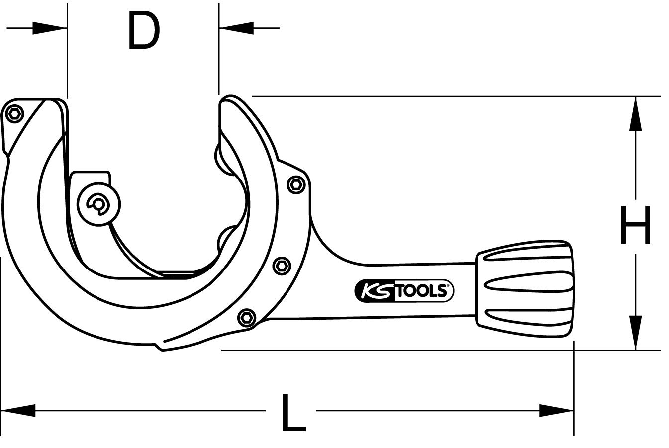 KS Tools Ratschen-Rohrabschneider, 12-35mm