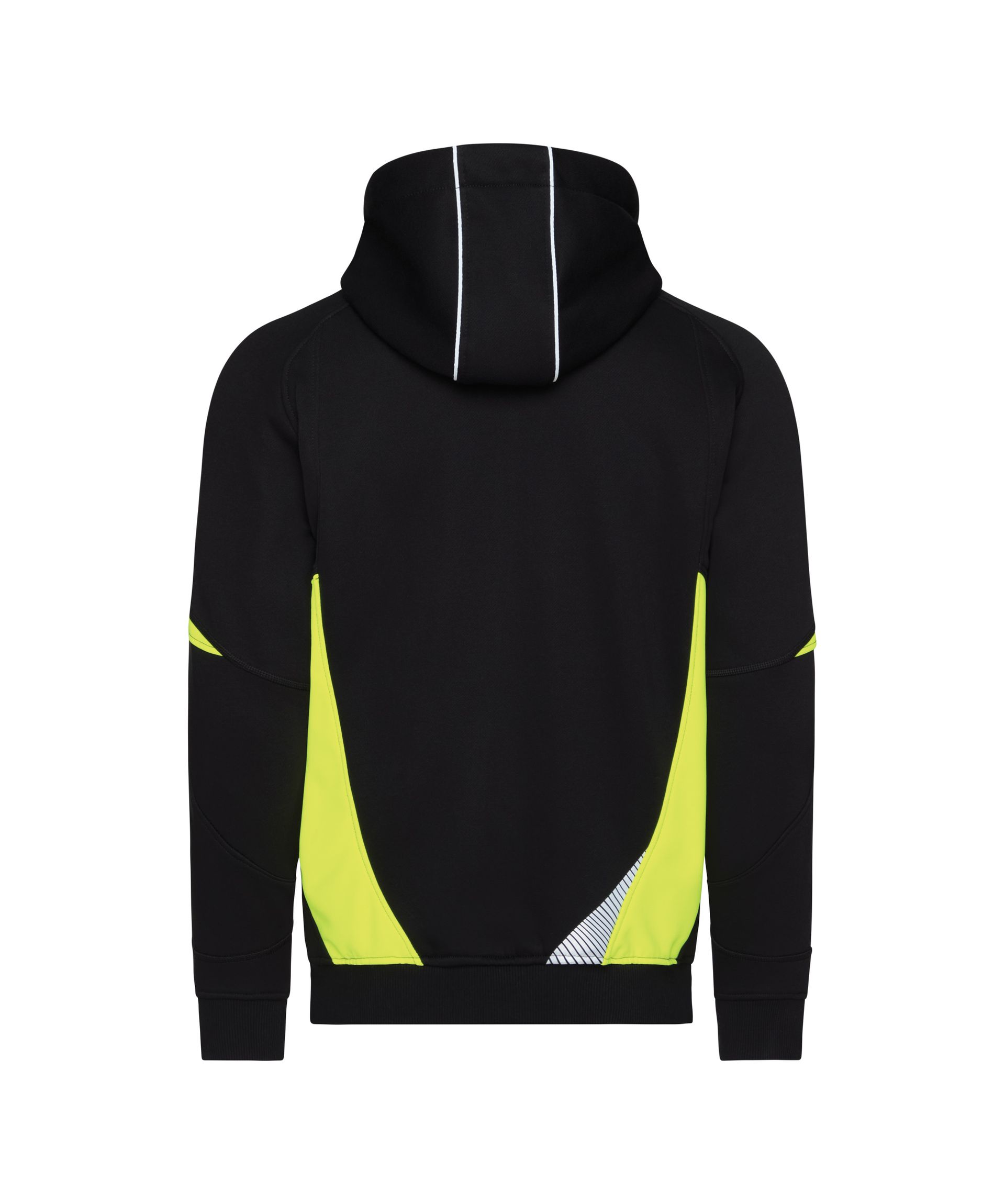 DASSY® Santos - Kapuzensweatshirt - schwarz/neongelb, Gr. XS