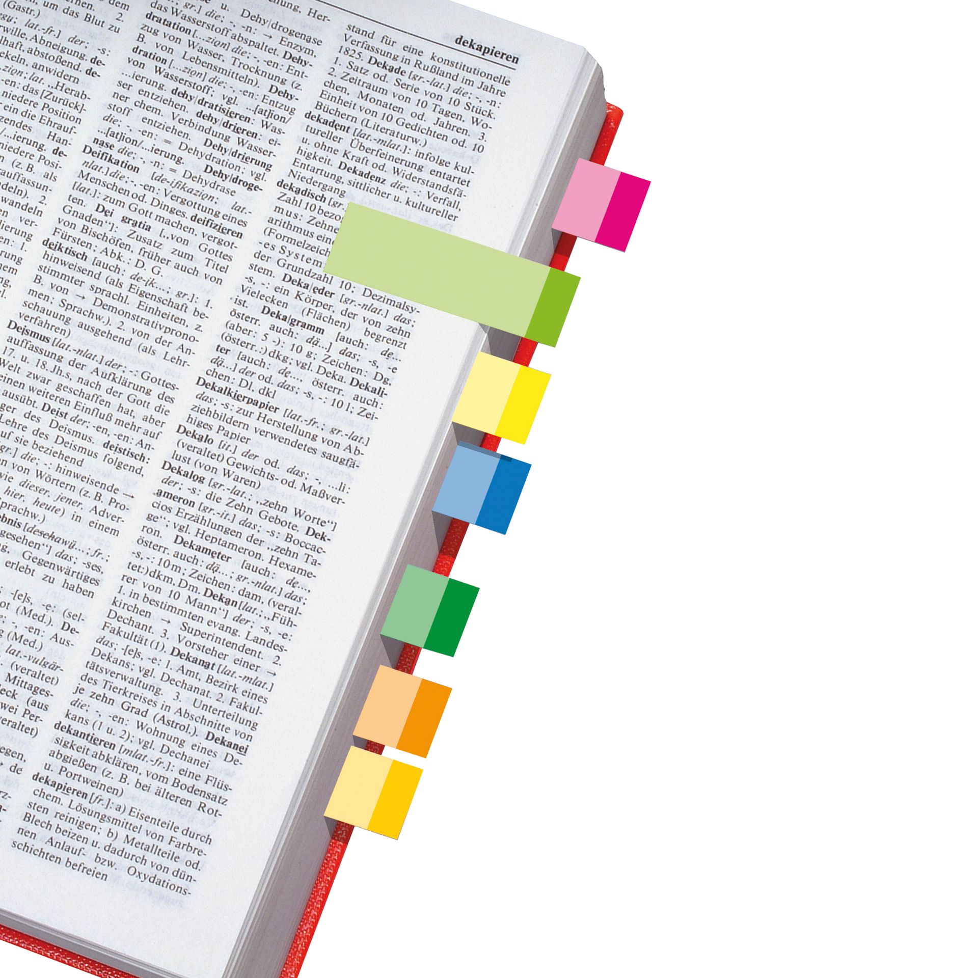 Haftmarker Multicolor 50x150mm f. sort 500 Bl./Pack.