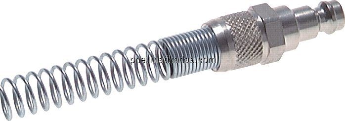 Kupplungsstecker (NW5) 6x4mm Schlauch m. Knickschutz