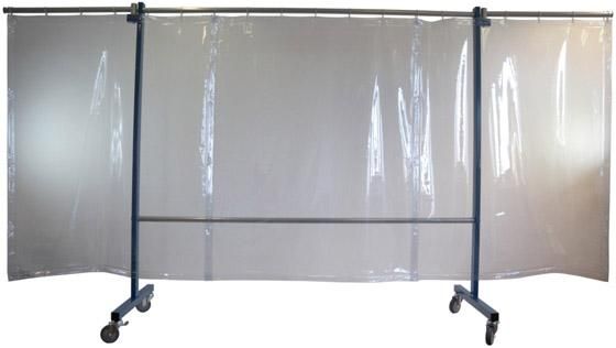 Schutzwand fahrbar glasklar SINOtec
