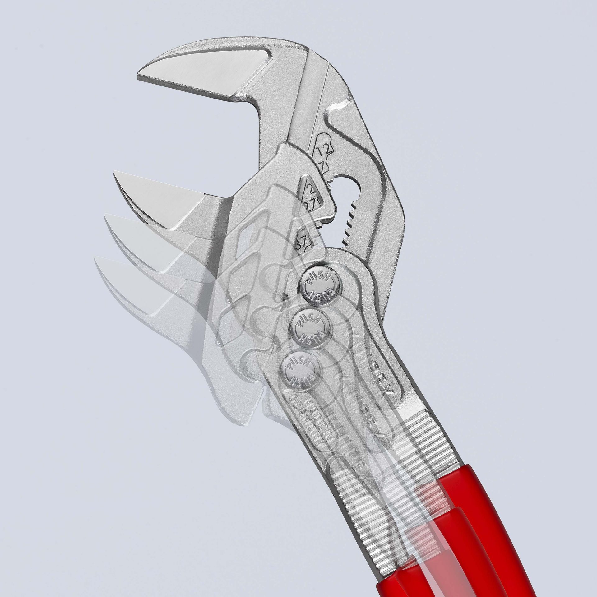 KNIPEX Zangenschlüssel mit Kunststoff überzogen verchromt