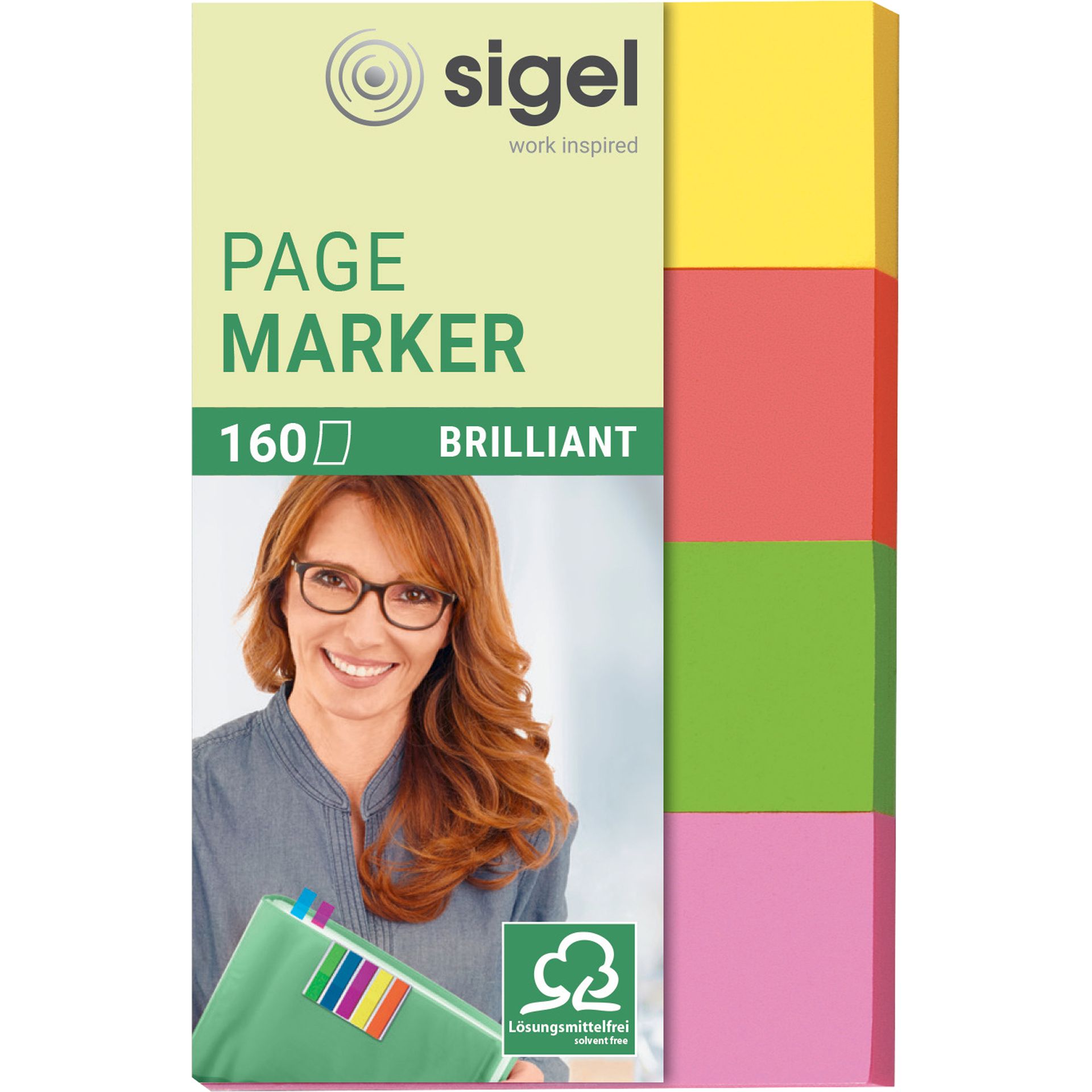Haftmarker Brillant 20x50mm farbig sortiert 4 St./Pack.