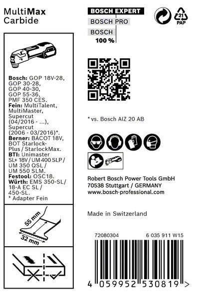 Bosch EXPERT MultiMax PAIZ 32 APIT Blatt