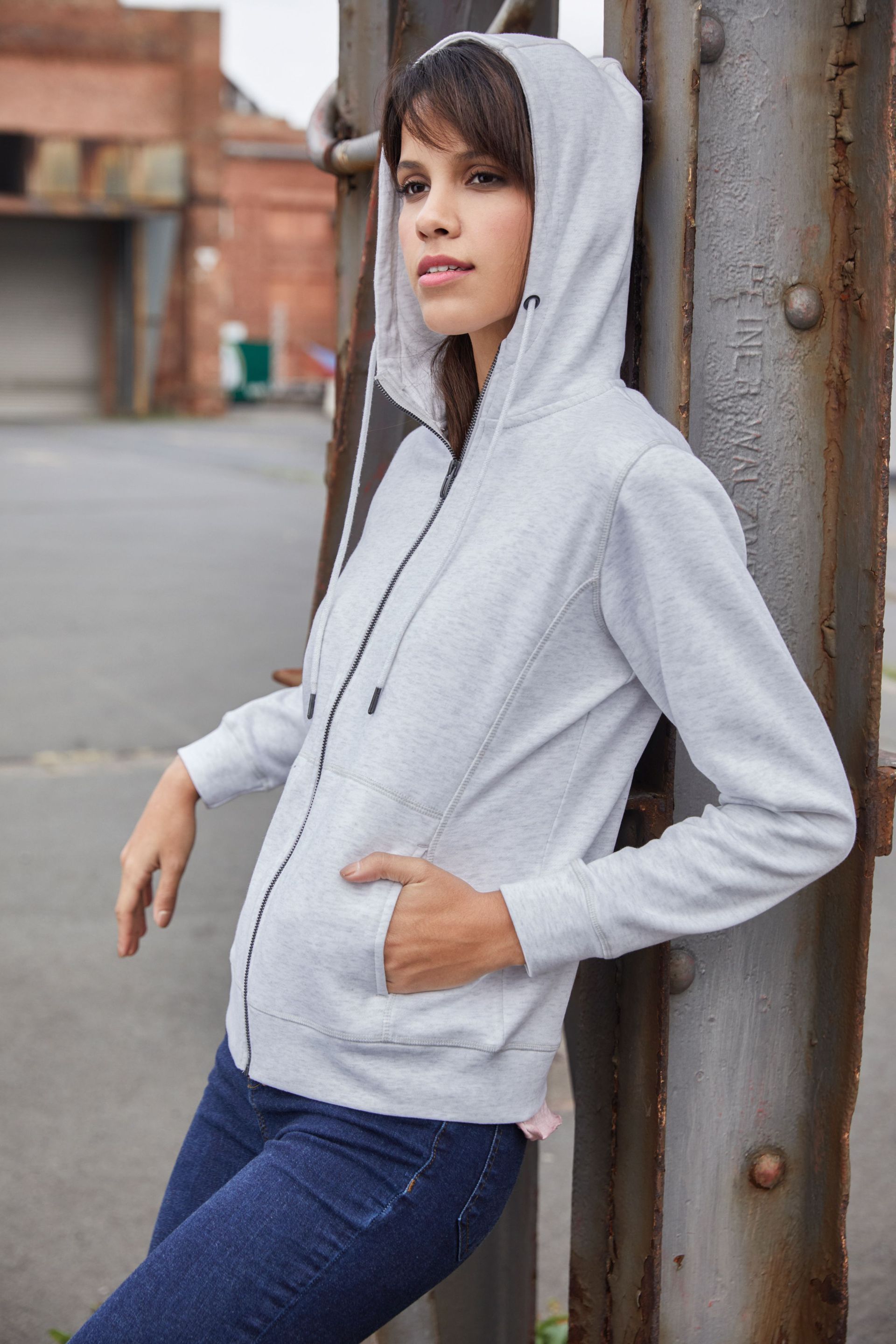 James & Nicholson 8023 Damen-Sweatshirt, Orange, Gr. L