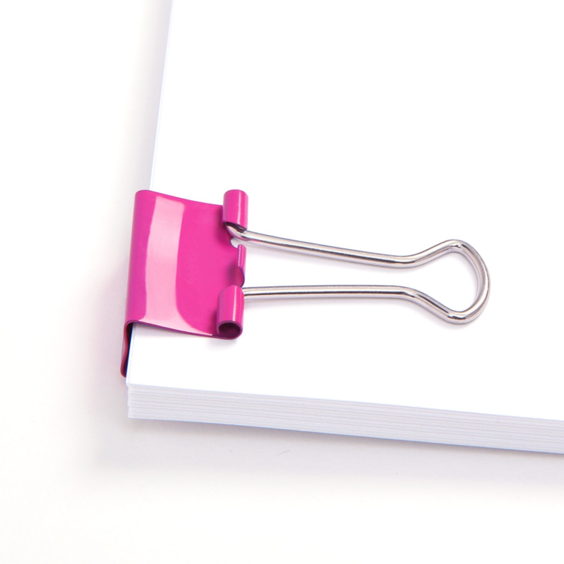 Foldbackklemmer 19mm pink 80St