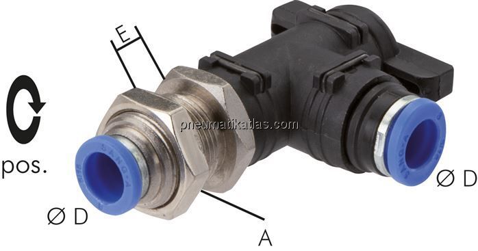 Schott-Winkel-Absperrhahn 6mm, IQS-Standard