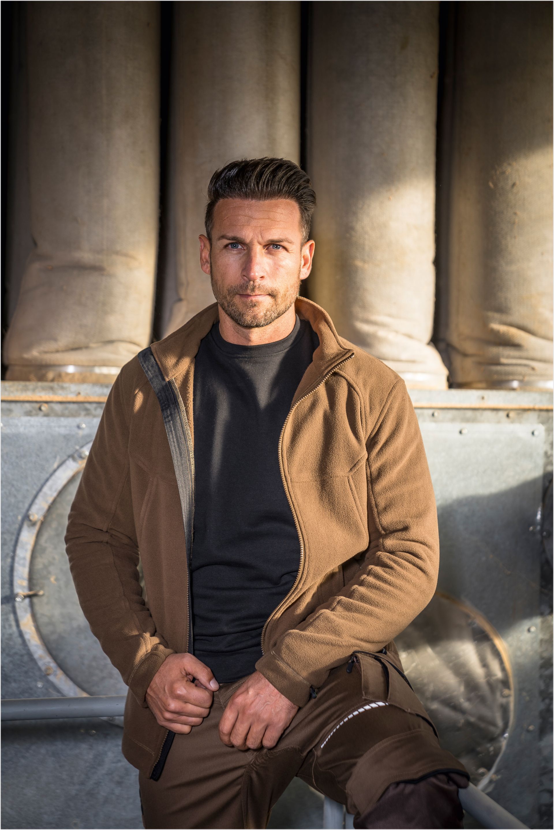 Leibwächter Arbeitsjacke, Braun, Gr. 2XL