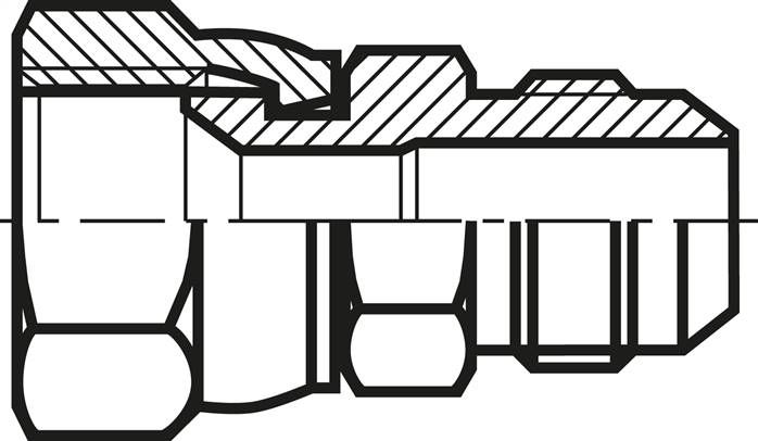 Reduziernippel UNF 7/16"-20(JIC-AG)-UNF 7/16"-20(JIC-IG)