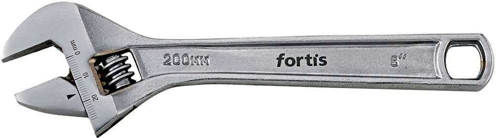 Rollgabelschlüssel 8"" 200 mm verchromt FORTIS
