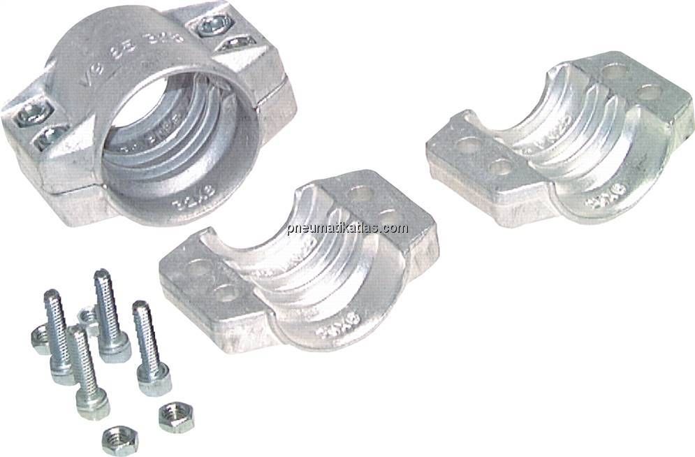Klemmschalen 22 - 24mm, Aluminium, EN14420-3 (DIN2817)