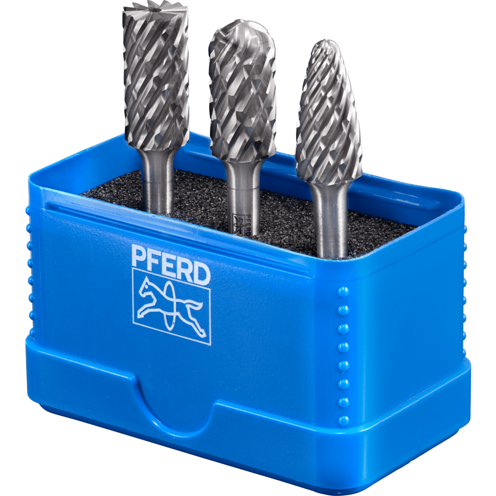 PFERD Hartmetallfrässtifte 1807 STEEL 3TLG