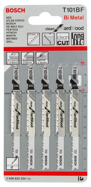 Bosch PRO Hardwood clean T101BF Stichsägeblatt