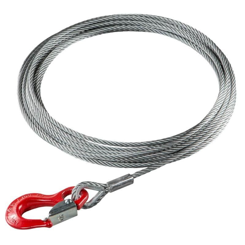 Seil mit Spitze und HakenD 8 mm Länge 20 m Nutzkraft 800 daN