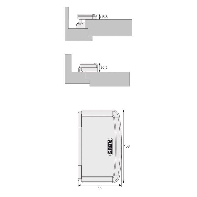 ABUS Scharnierseitensicherung "TAS112 B"
